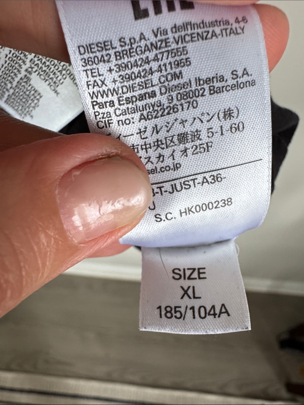 Diesel Black Graphic T-Shirt XL 100% Cotton Oversized Minimalist Box Logo Tee - Picture 7 of 9